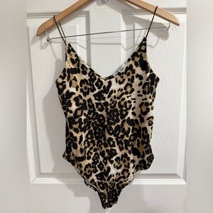 Gaze Cheetah Animal Print Bodysuit Layering Staple